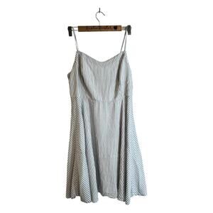Old Navy Blue Chambray Striped  Fit and Flare Cami Dress - Size Large
